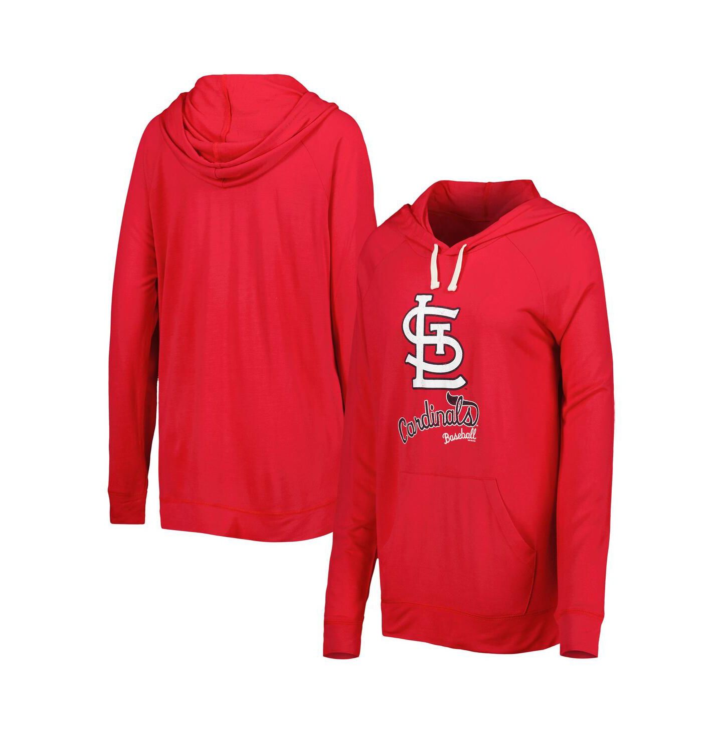 Женское худи Touch Red St. Louis Cardinals Pre-Game Raglan Pullover — фото 1