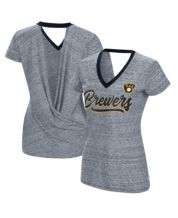 Touch Milwaukee Brewers Women's Navy Formation Long Sleeve T-Shirt