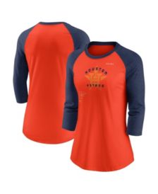 Men's Majestic Threads Orange Houston Astros Throwback Logo Tri-Blend  T-Shirt