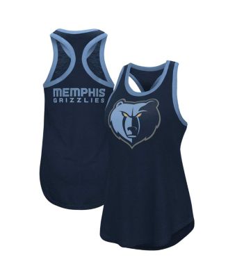 Women's Navy Memphis Grizzlies Showdown Scoop-Neck Racerback Tank Top