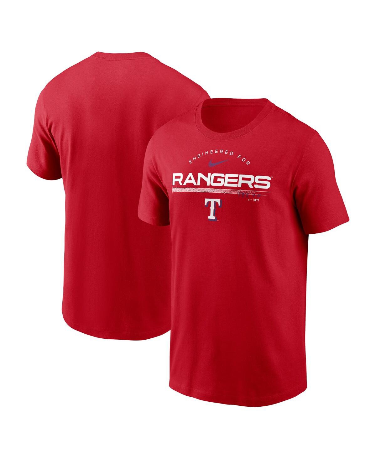 Shop Nike Men's  Red Texas Rangers Team Engineered Performance T-shirt
