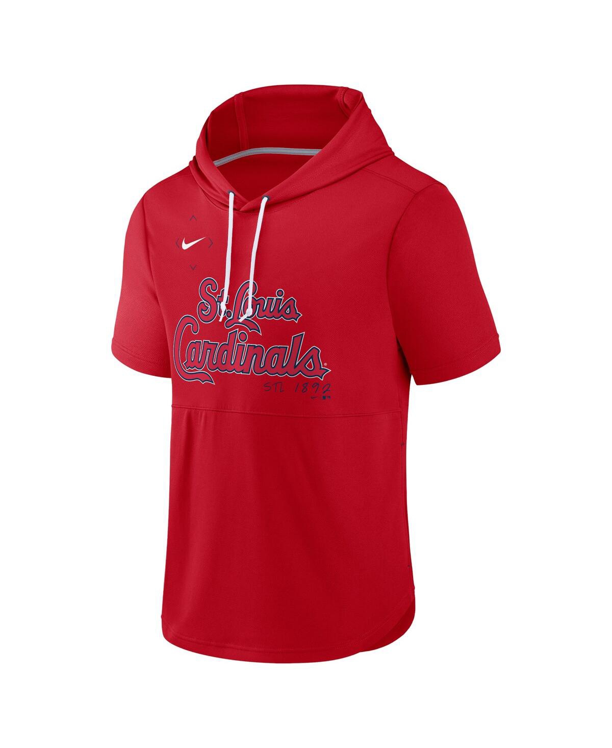 Men's NikeSt. Louis Cardinals Springer Short Sleeve Team Pullover Hoodie - Red