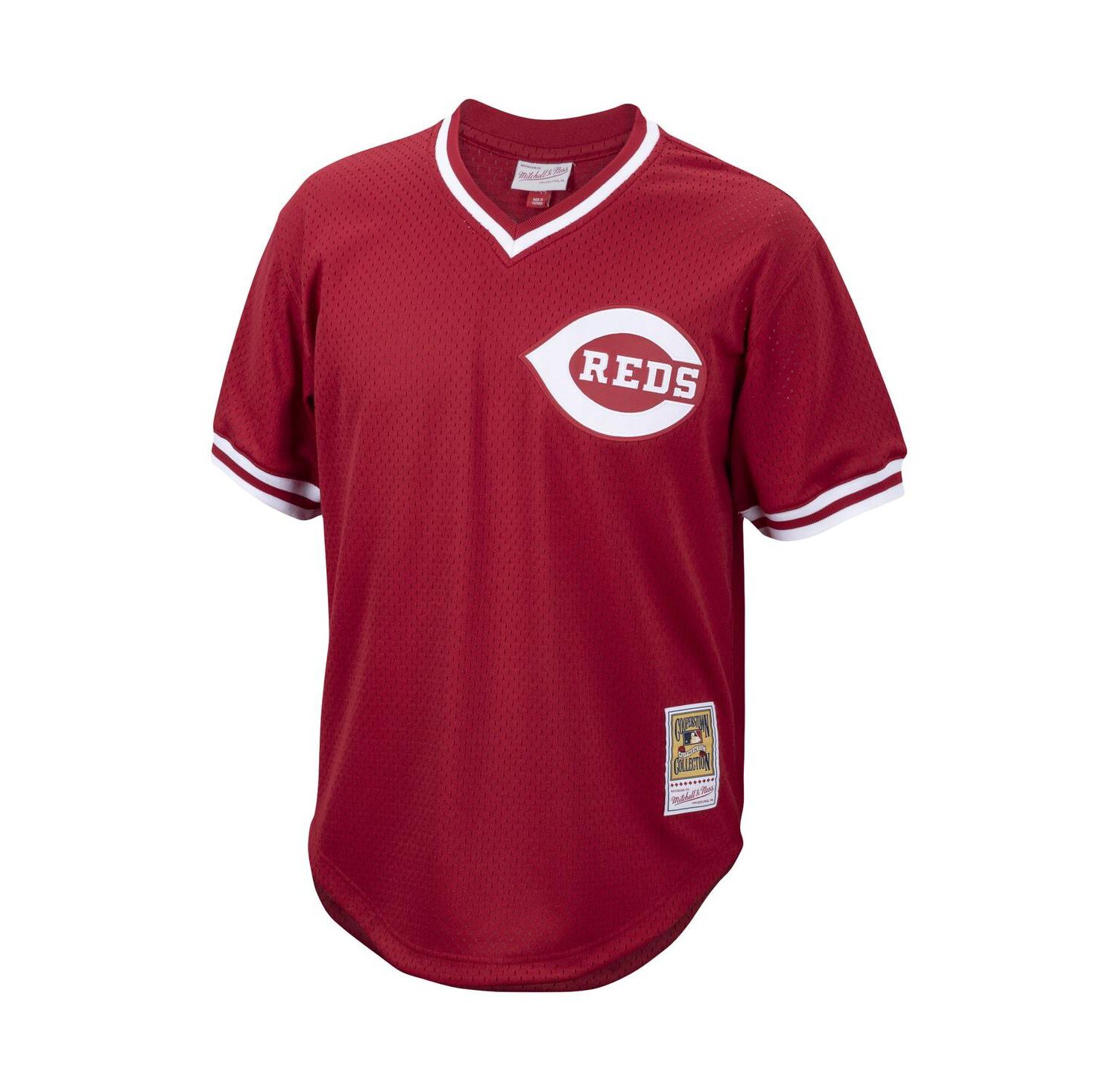 Men's Pete Rose Red Cincinnati Reds Cooperstown Collection Mesh Batting Practice Jersey