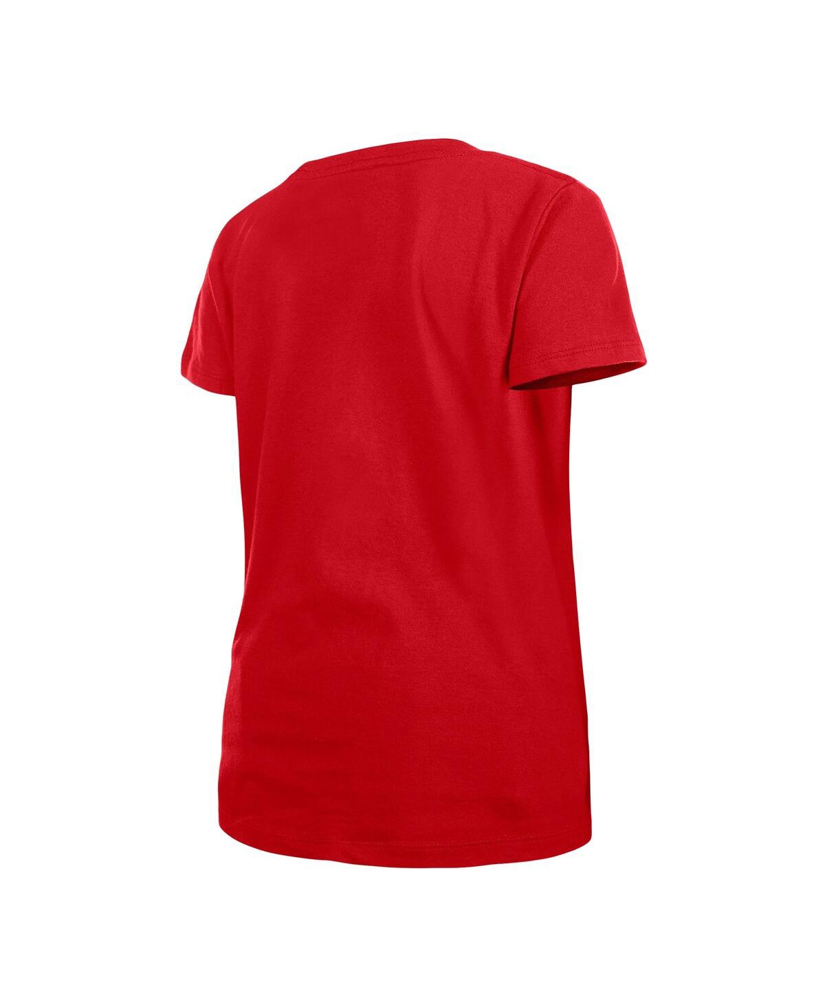 Shop New Era Big Girls  Red Washington Nationals Flip Sequin Team V-neck T-shirt