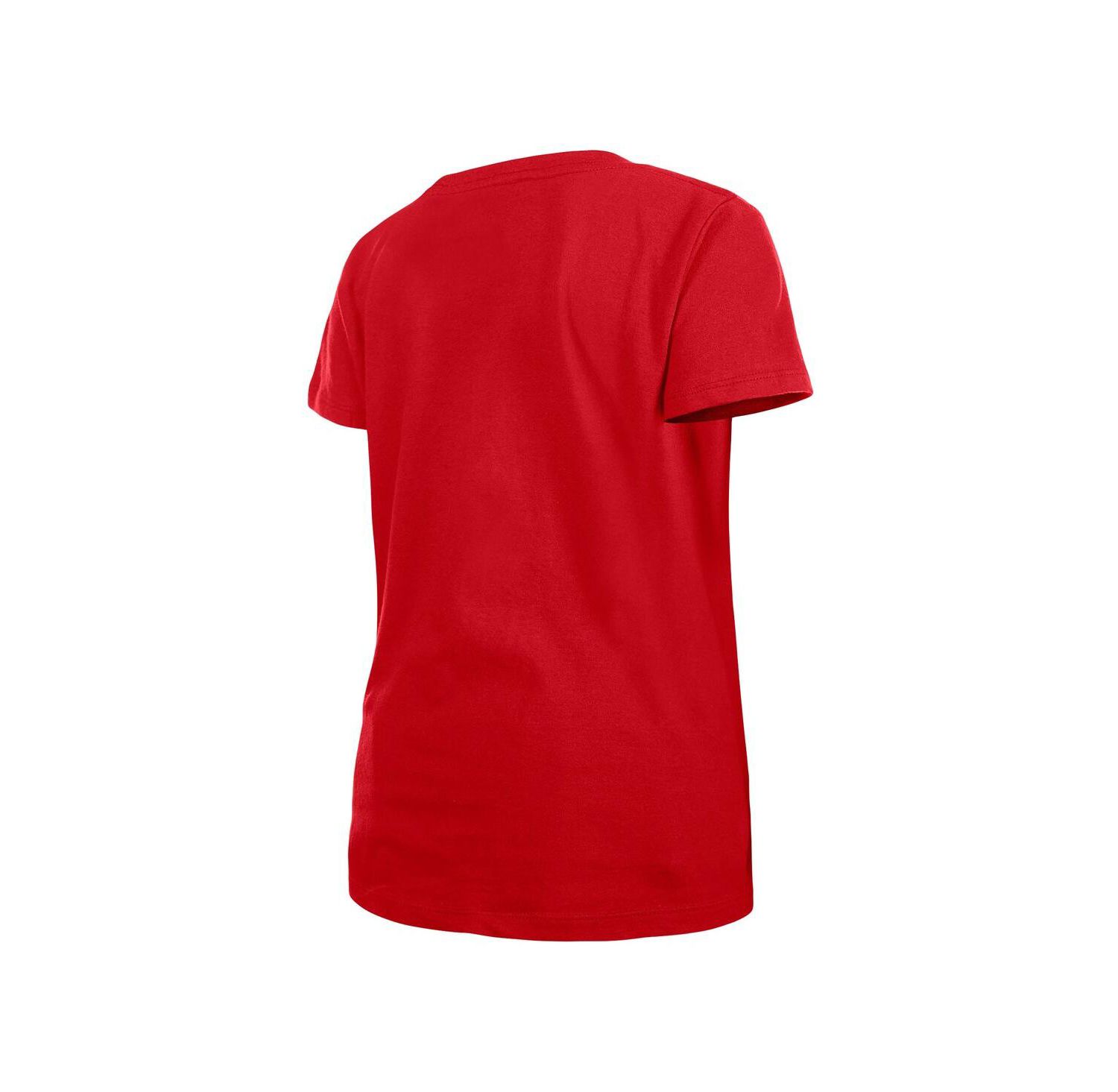 Big Girls Red Washington Nationals Flip Sequin Team V-Neck T-shirt