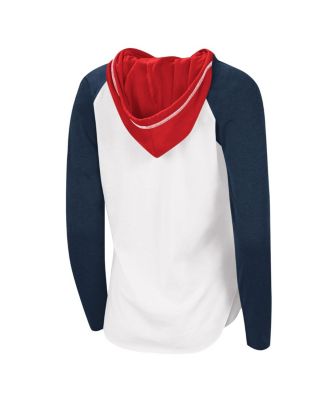 Women's White Washington Wizards MVP Raglan Hoodie Long Sleeve T-shirt