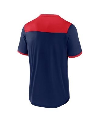 Men's Navy, Red Cleveland Indians Cooperstown Collection True Classics Walk-Off V-Neck T-shirt