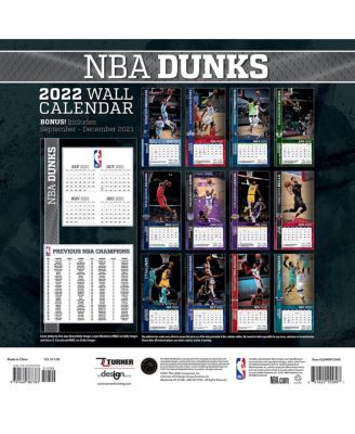 NBA 2022 Dunks Wall Calendar