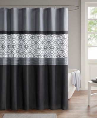 Donnell Embroidered Shower Curtain, 72" x 72"