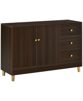 HOMCOM Modern Sideboard, Storage Cabinet, Accent Cupboard With 3 ...