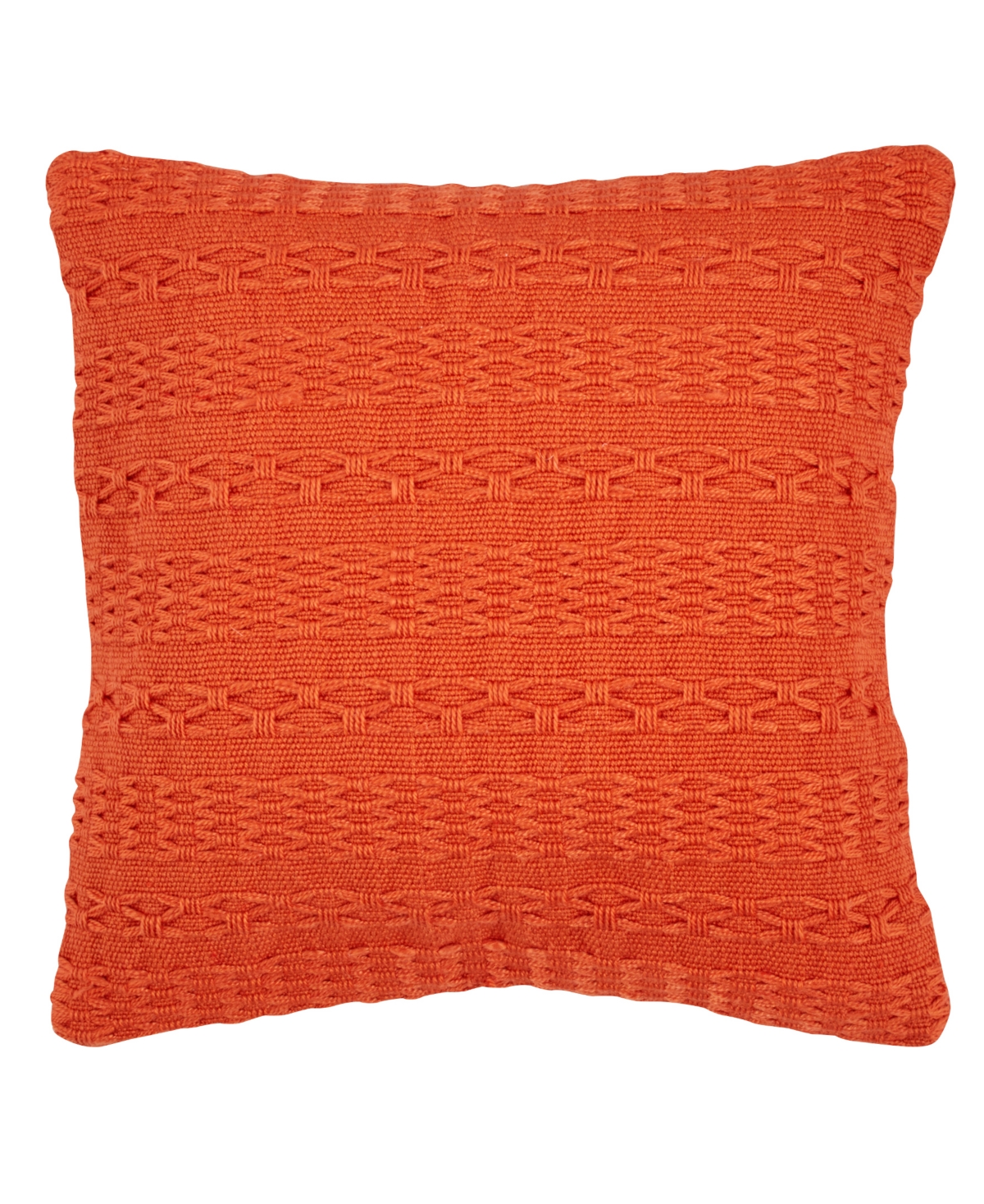 Tommy Bahama Home Tommy Bahama Island Essentials Cross Weave Dobby Decorative Pillow, 20" X 20" In Mango