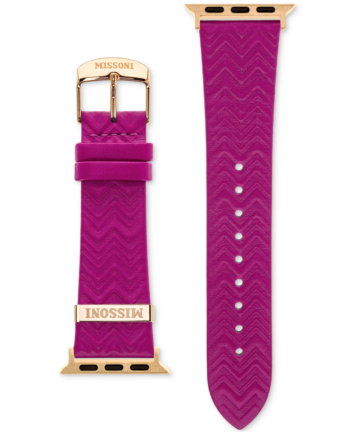 Missoni Pink Zigzag Leather Strap For Apple Watch 38/40/41mm