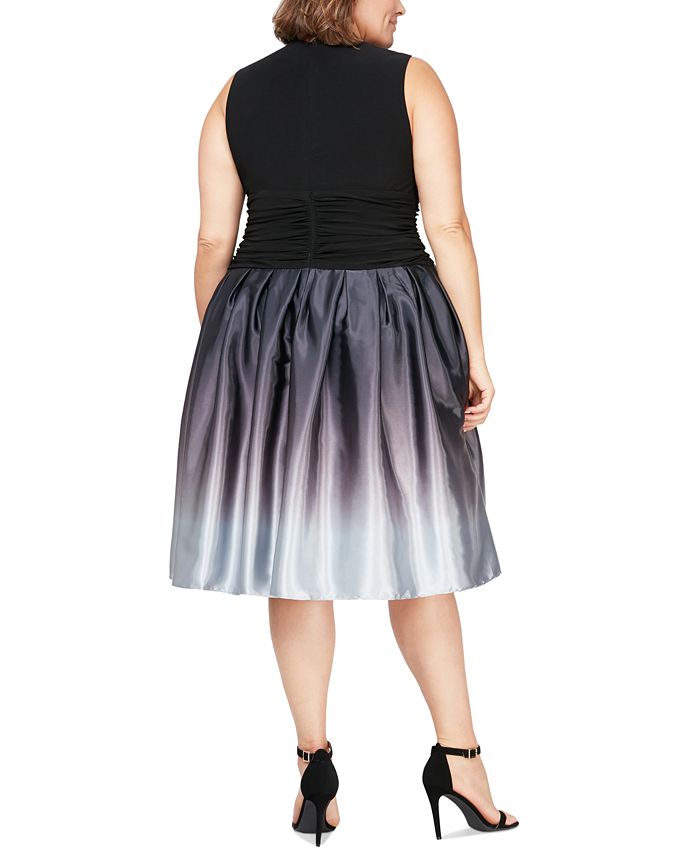 SL Fashions Plus Size Sleeveless Ruched-Waist Dress - Macy's