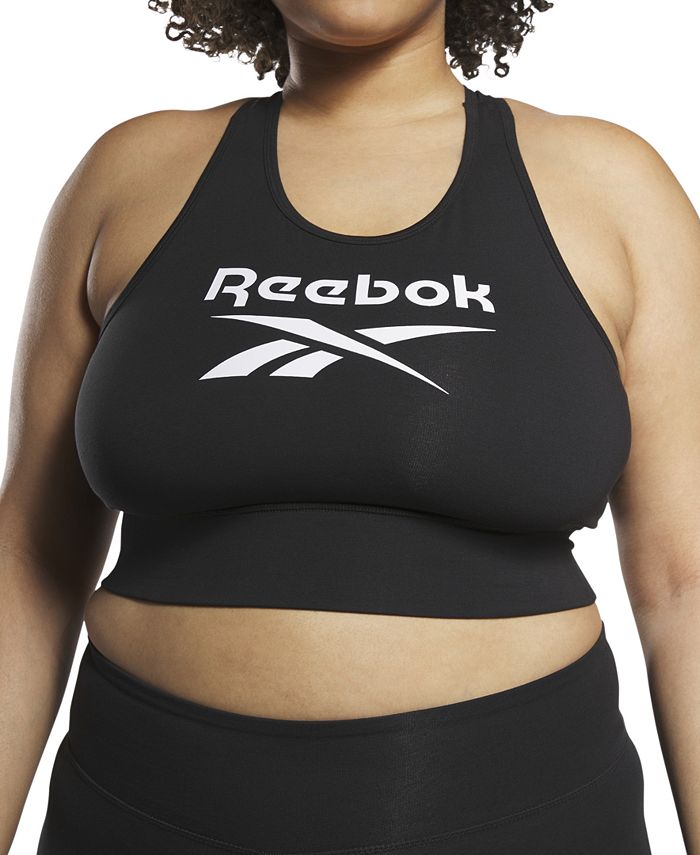Reebok Plus Size Racerback Low Impact Sports Bra - Macy's