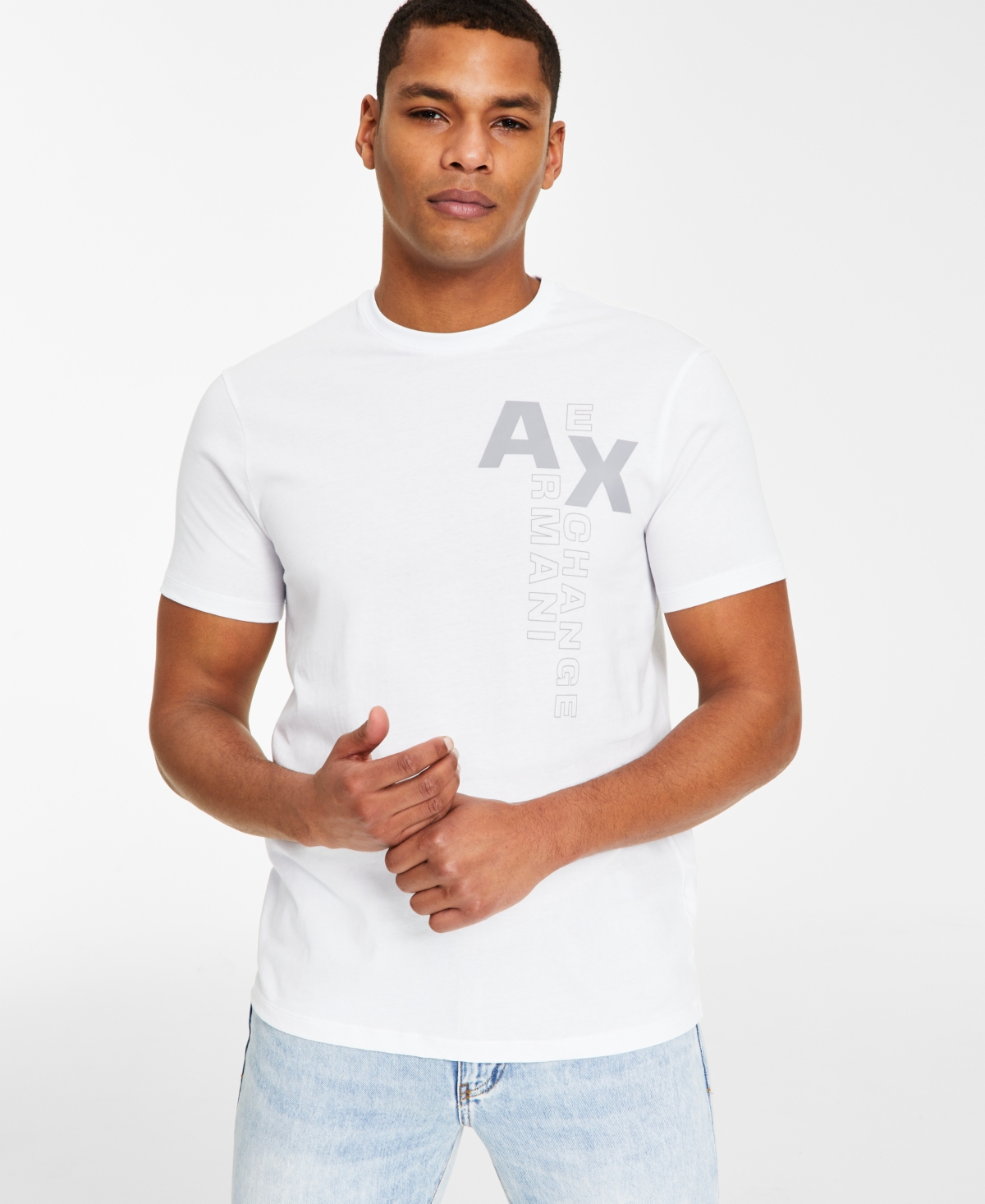 A X Armani Exchange Men's Logo Graphic T-shirt In White/ | ModeSens