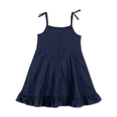 Big Girls Sleeveless Bow Shoulder Flounce Sundress