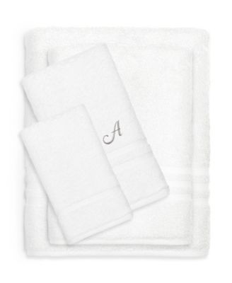 Linum Home Textiles Turkish Cotton Personalized Denzi White Towel Collection Bedding