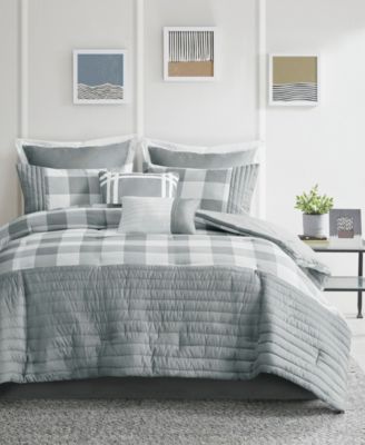 510 Design Georgetown Gingham Pieced 8 Piece Comforter Set Collection Bedding
