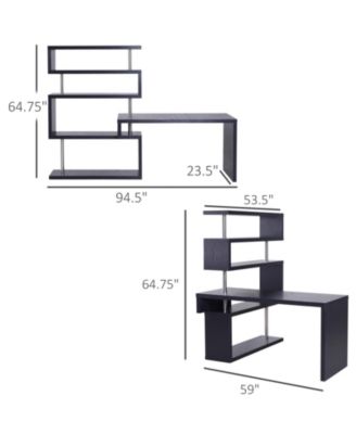 Rotating Core Hobby Desk 4 Tier Hollow Combo Computer Table Display Shelf