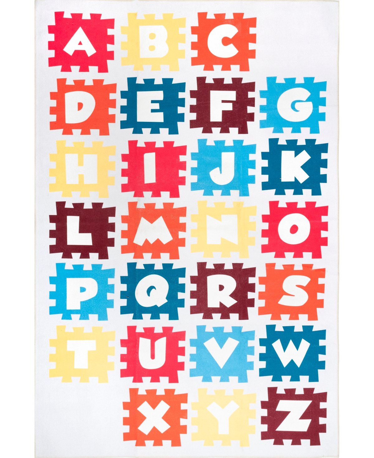 nuLoom Aurora Peri Washable Kids Alphabet Nursery or Playroom 8' x 10' Area Rug - Multi