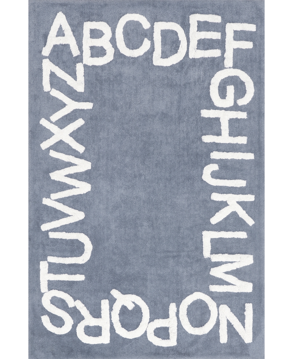 Nuloom Discovery Kids Washable Alphabet 4' X 6' Area Rug In Blue