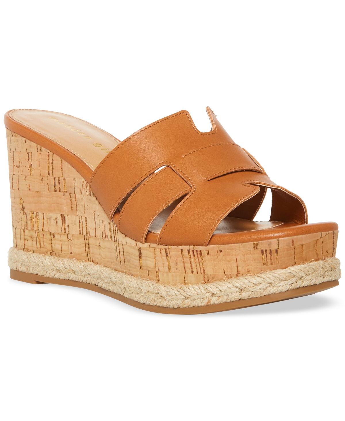 Madden Girl Martina Woven Espadrille Platform Wedge Sandals In Tan