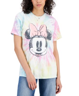 Disney - Juniors' Cotton Tie-Dye Minnie Mouse T-Shirt