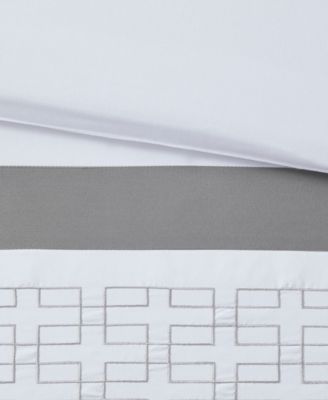 Powell Embroidered 8 Piece Comforter Set, Queen