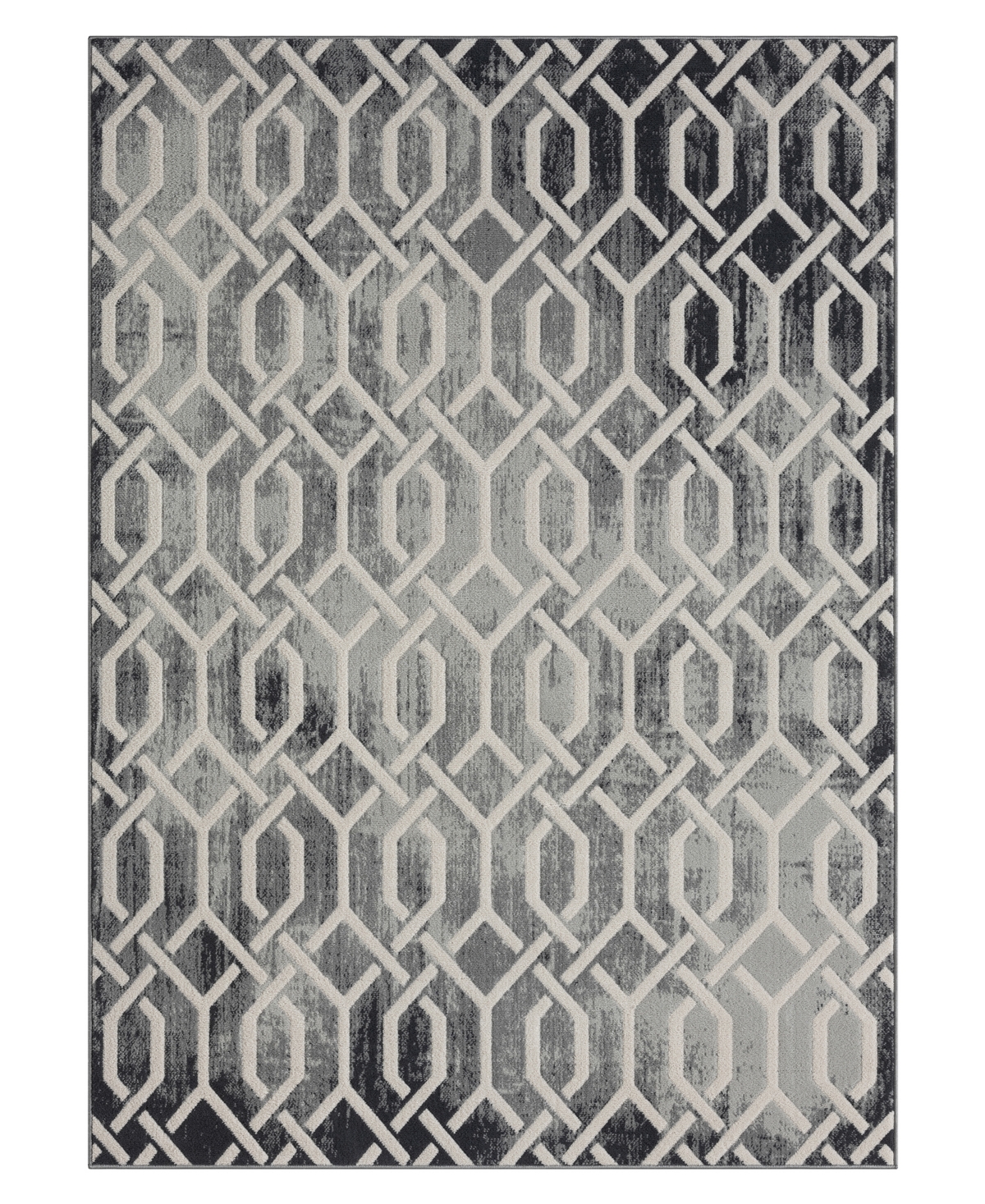 Lr Home Rosy RIDGE82130 7'9in x 9'9in Area Rug - Ivory, Gray