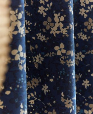 CLOSEOUT! Tommy Hilfiger Carine Floral Grommet Room Darkening 2-Piece Curtain Panel, 50" x 108"