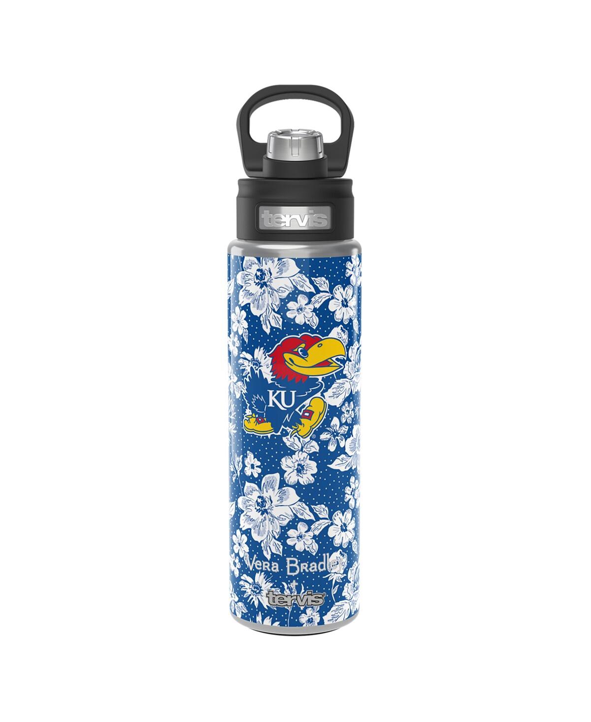 Shop Vera Bradley X Tervis Tumbler Kansas Jayhawks 24 oz Wide Mouth Bottle With Deluxe Lid In Blue