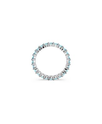 Crystal Round Cut Blue Matrix Ring
