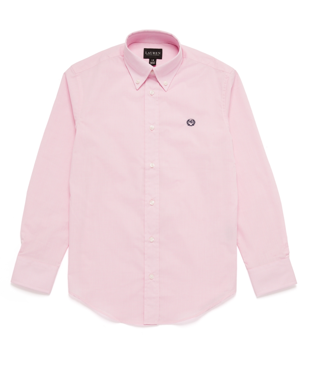 Lauren Ralph Lauren Kids' Big Boys Long Sleeve Button Up Shirt In Pink