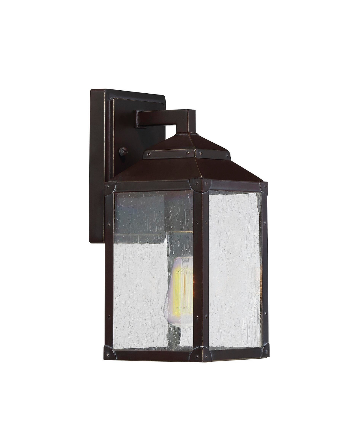 Brennan 1-Light Outdoor Wall Lantern in English Bronze with Gold - English bronze/gold