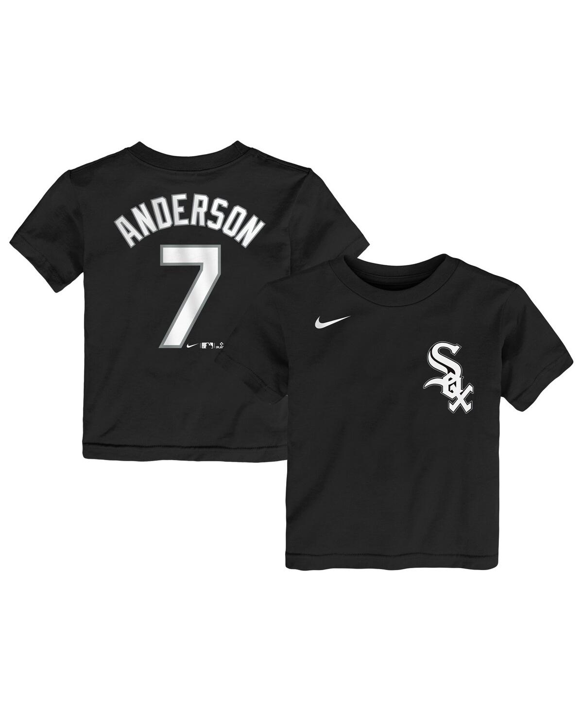 Shop Nike Toddler Boys And Girls  Tim Anderson Black Chicago White Sox Player Name And Number T-shirt