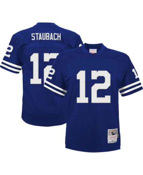 Детское джерси Mitchell & Ness Big Boys and Girls Roger Staubach Navy Dallas Cowboys Retired Player Legacy Jersey