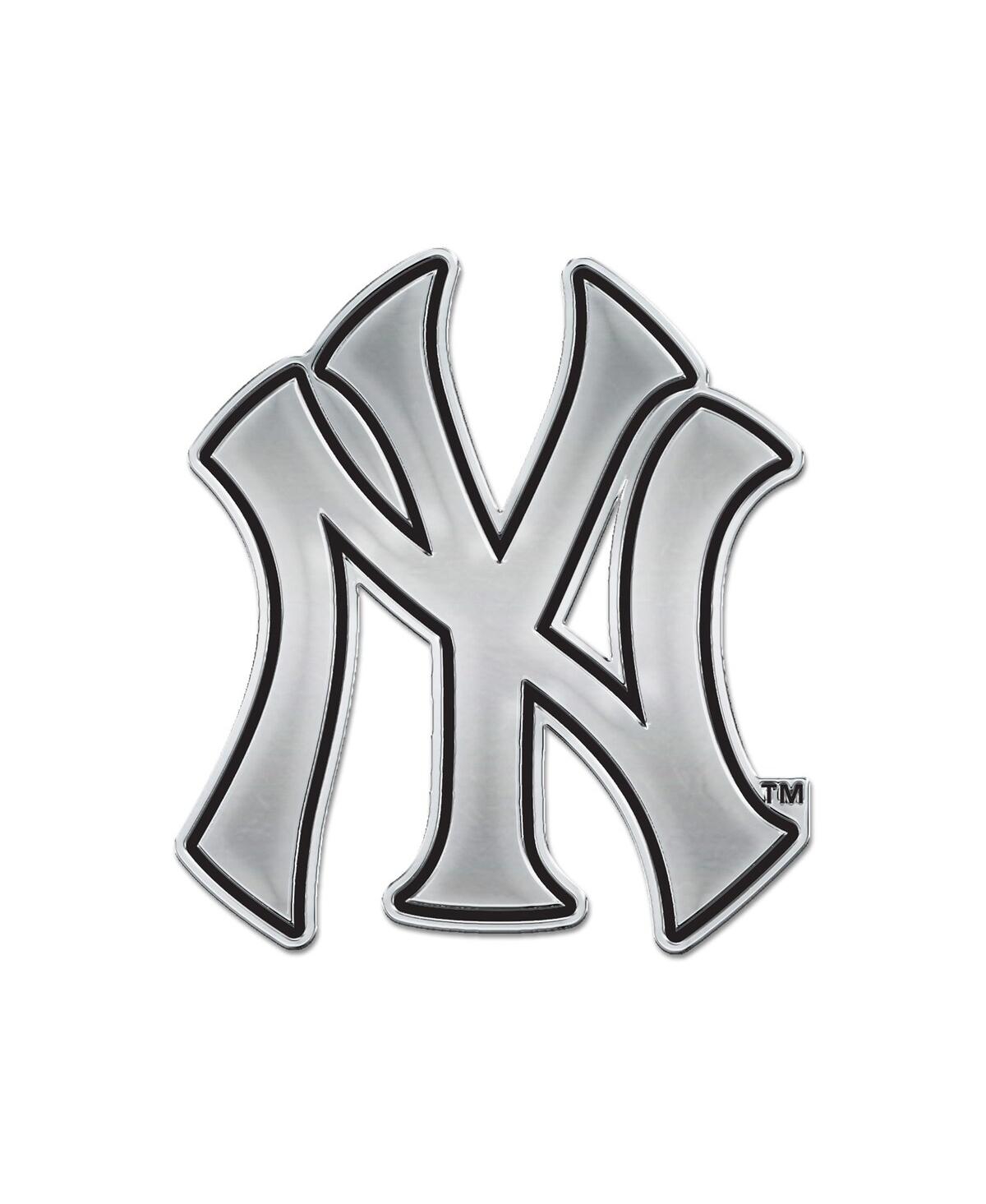 Wincraft New York Yankees Team Chrome Car Emblem In Gray