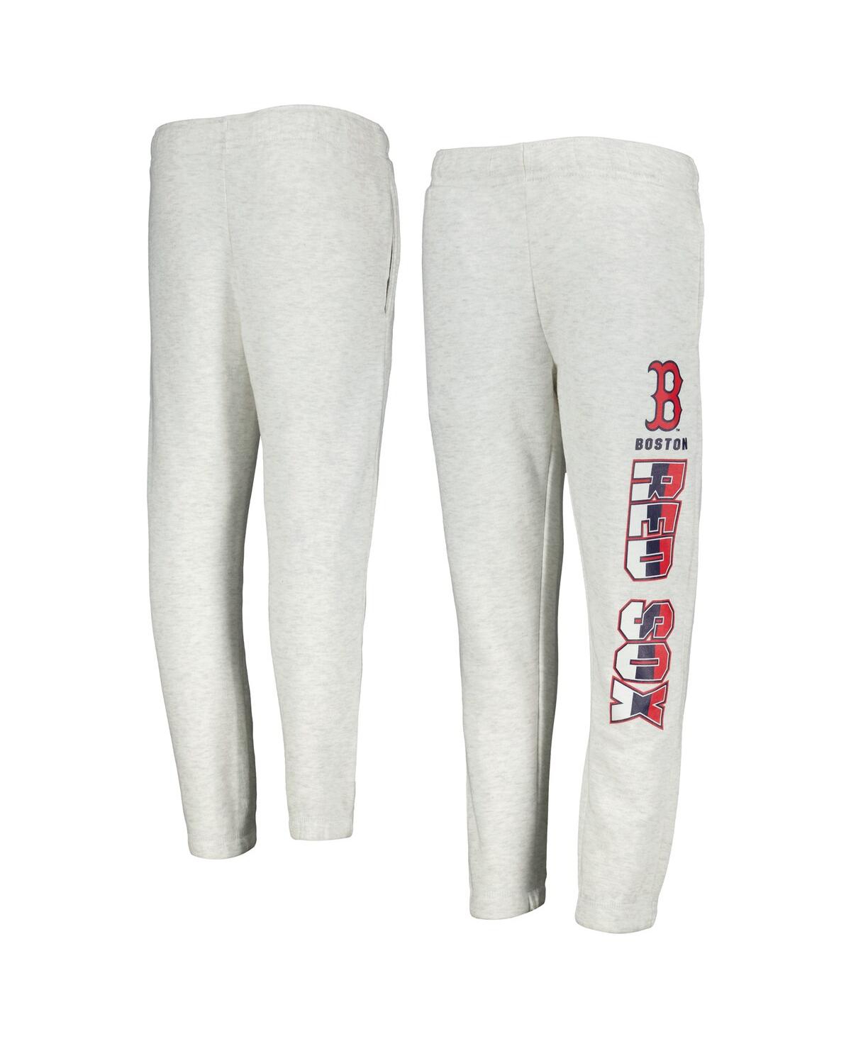 Outerstuff Kids' Big Boys And Girls Ash Boston Red Sox Game Time Fleece Pants