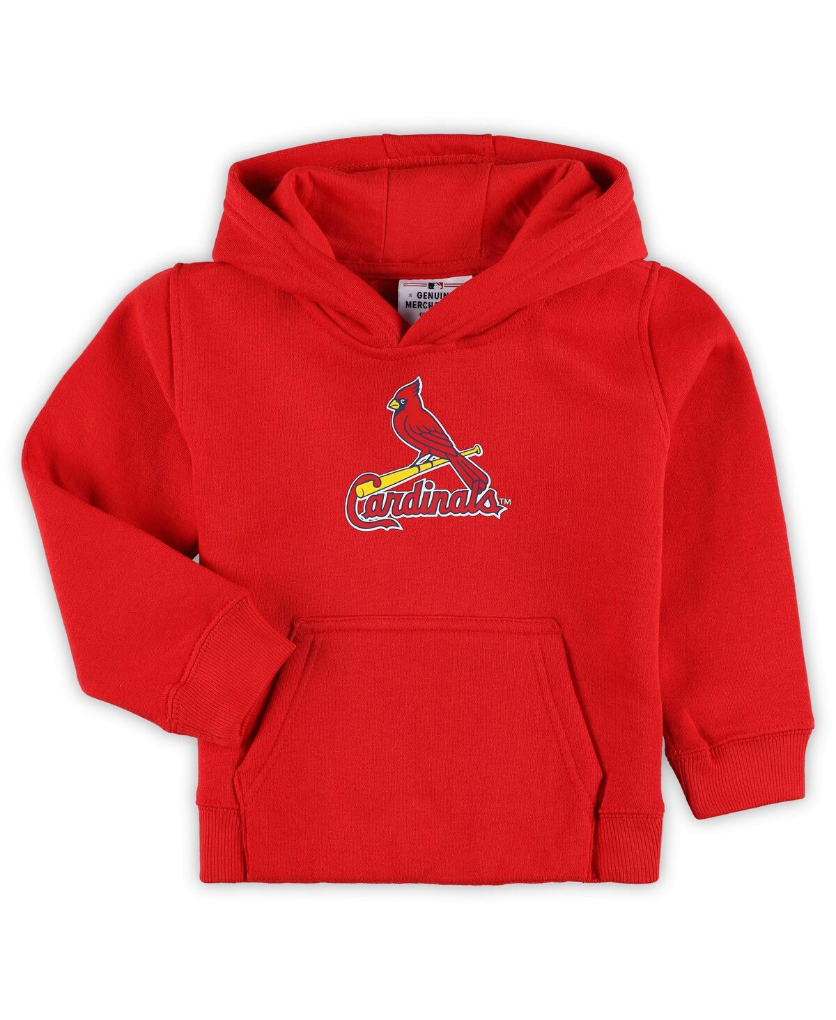 Outerstuff Babies' Toddler Boys And Girls Red St. Louis Cardinals Team Primary Logo Fleece Pullover Hoodie