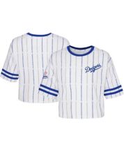 5th & Ocean Big Girls Los Angeles Dodgers Pinstripe Raglan T-Shirt