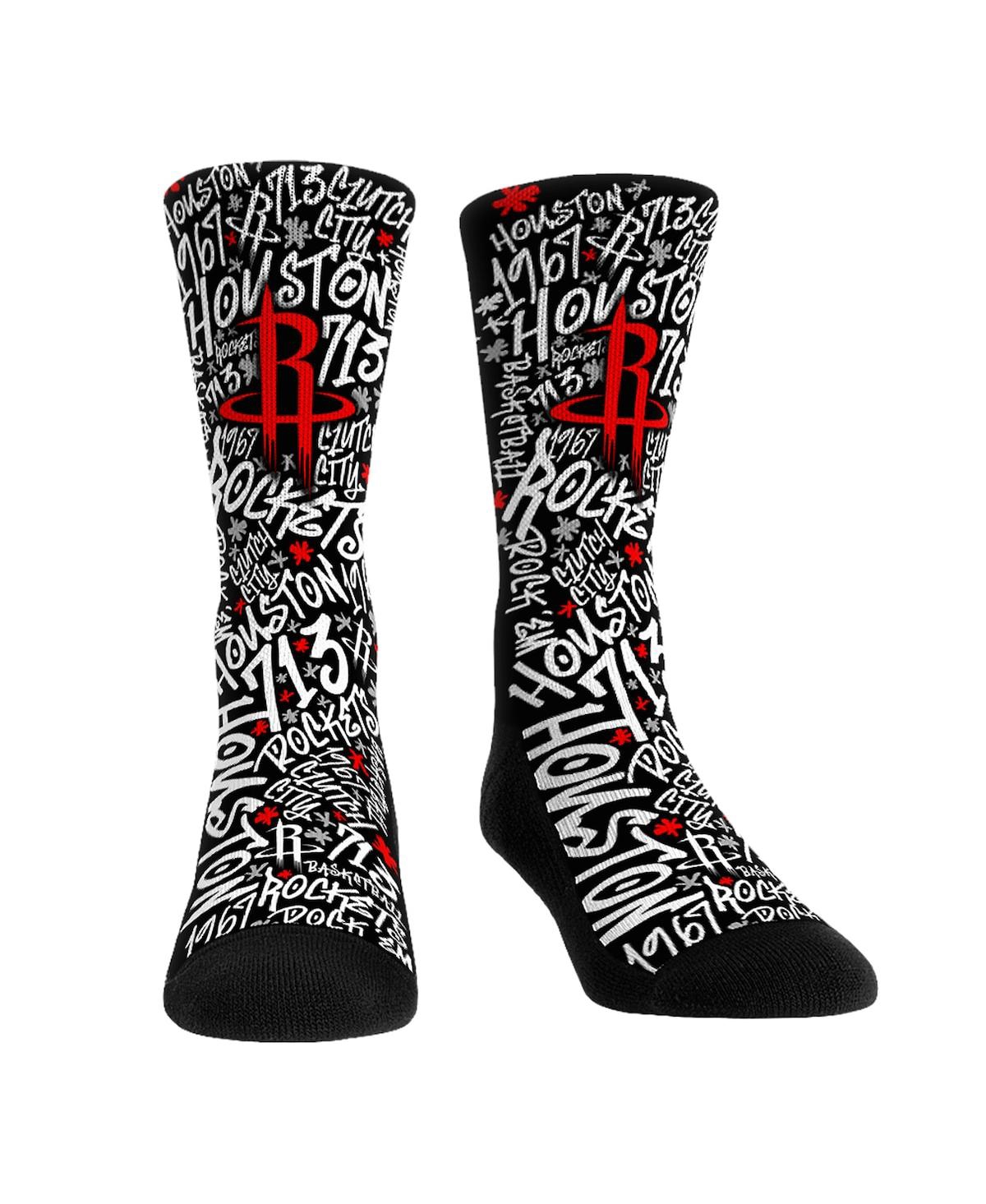 Rock 'em Men's And Women's  Socks Houston Rockets Graffiti Crew Socks In Multi