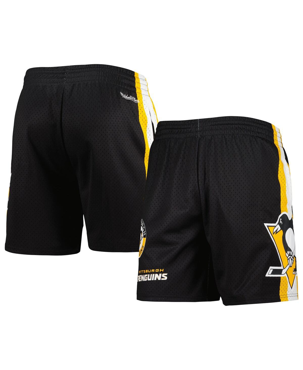 Shop Mitchell & Ness Men's  Black Pittsburgh Penguins City Collection Mesh Shorts
