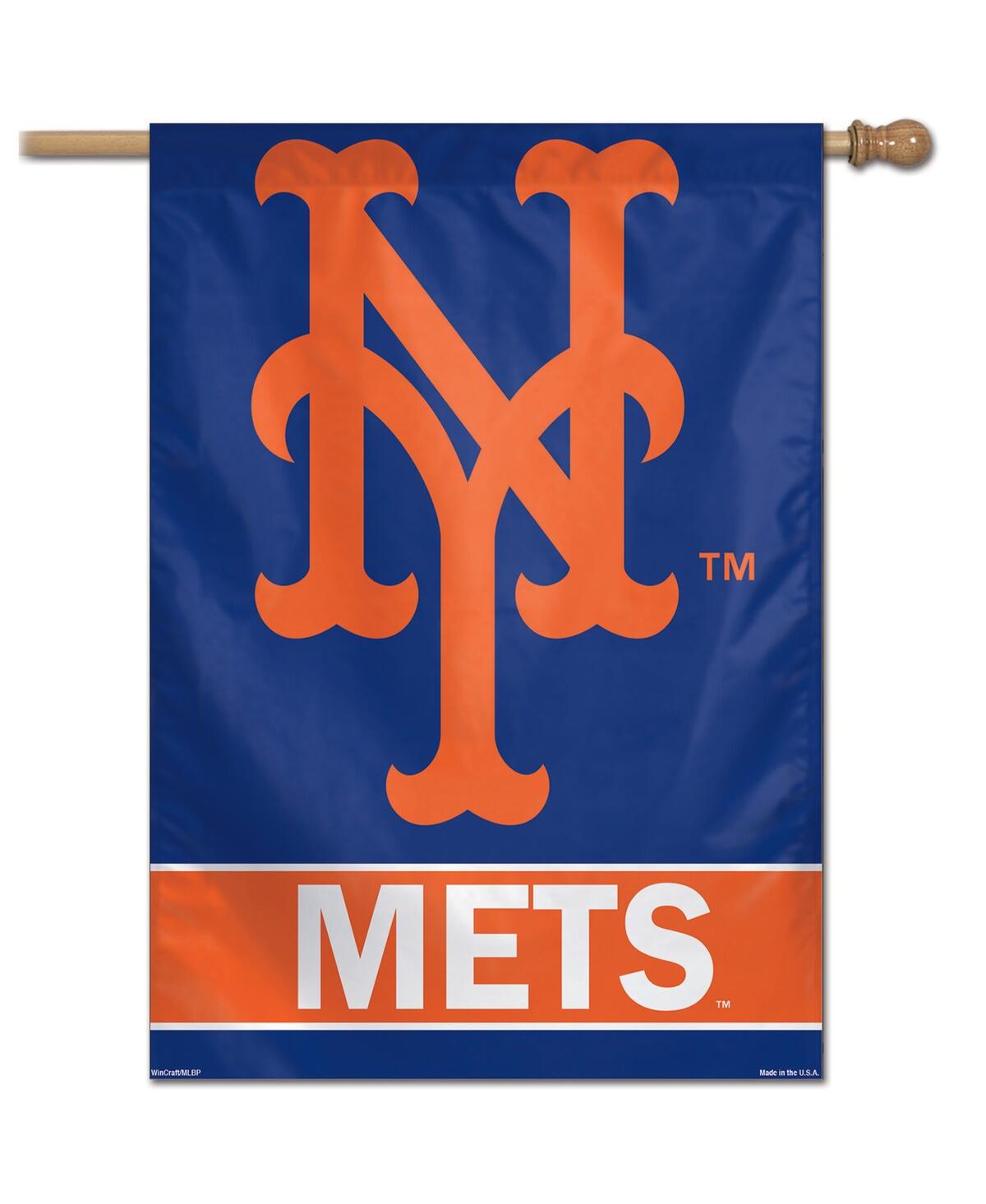 Wincraft New York Mets 28" X 40" Wordmark Single-sided Vertical Banner In Blue,orange