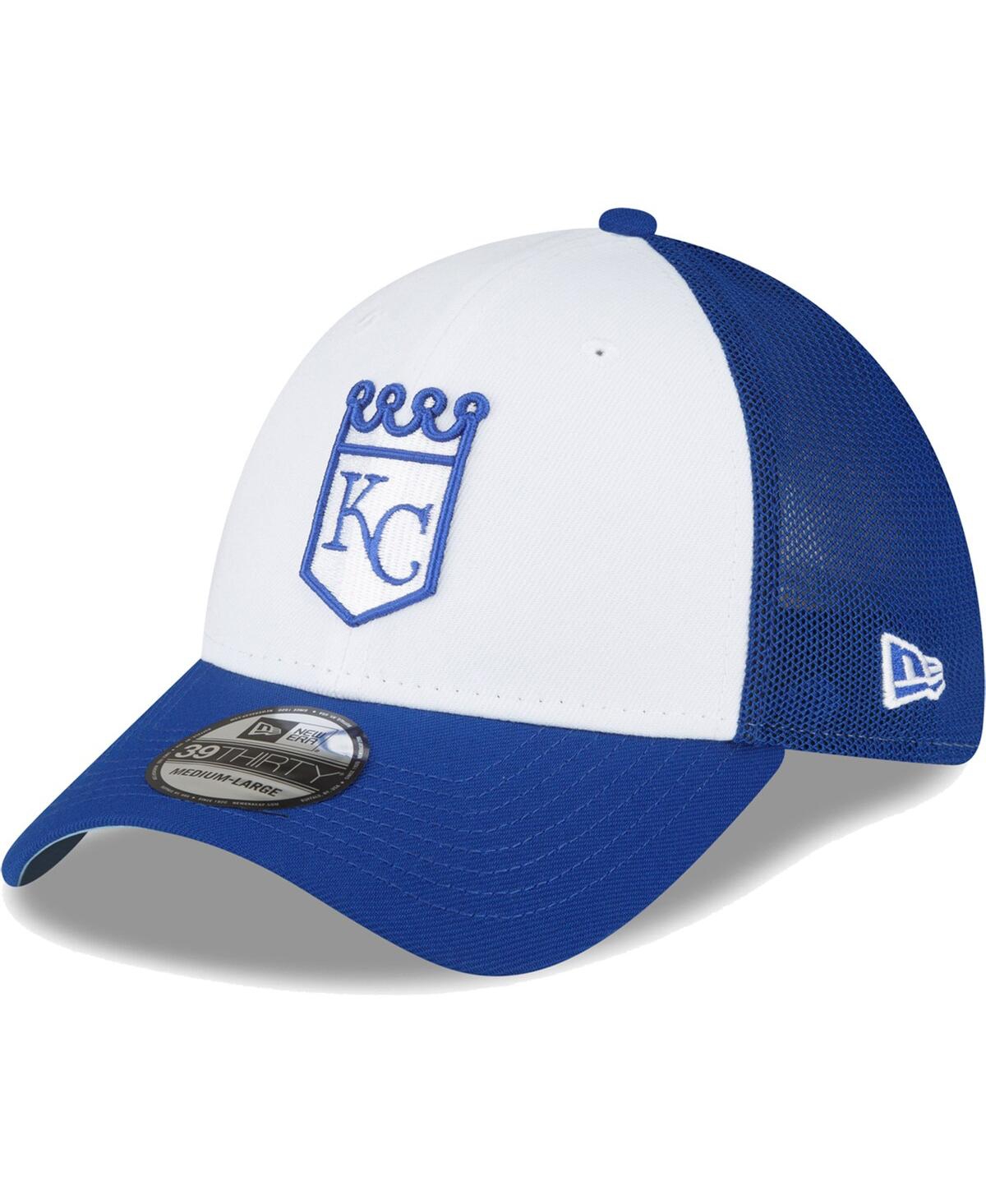 Shop New Era Men's  Royal And White Kansas City Royals 2023 On-field Batting Practice 39thirty Flex Hat In Royal,white
