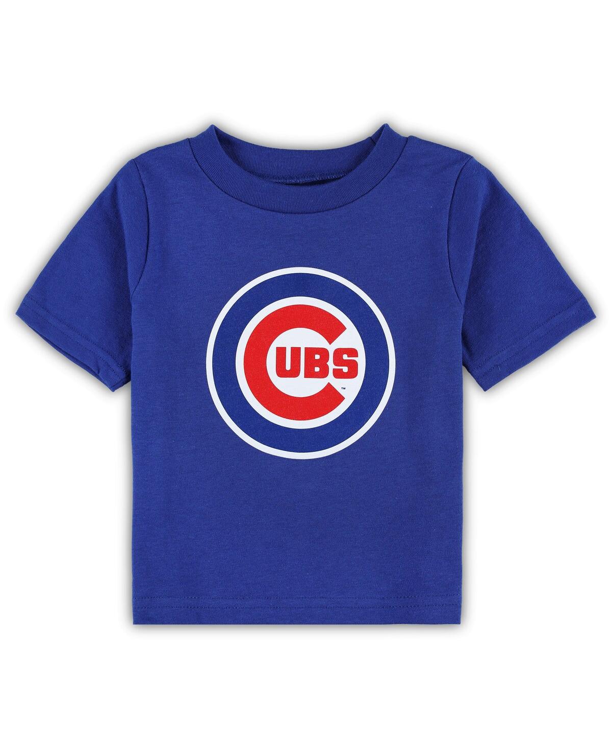 Outerstuff Babies' Infant Boys And Girls Royal Chicago Cubs Team Crew Primary Logo T-shirt