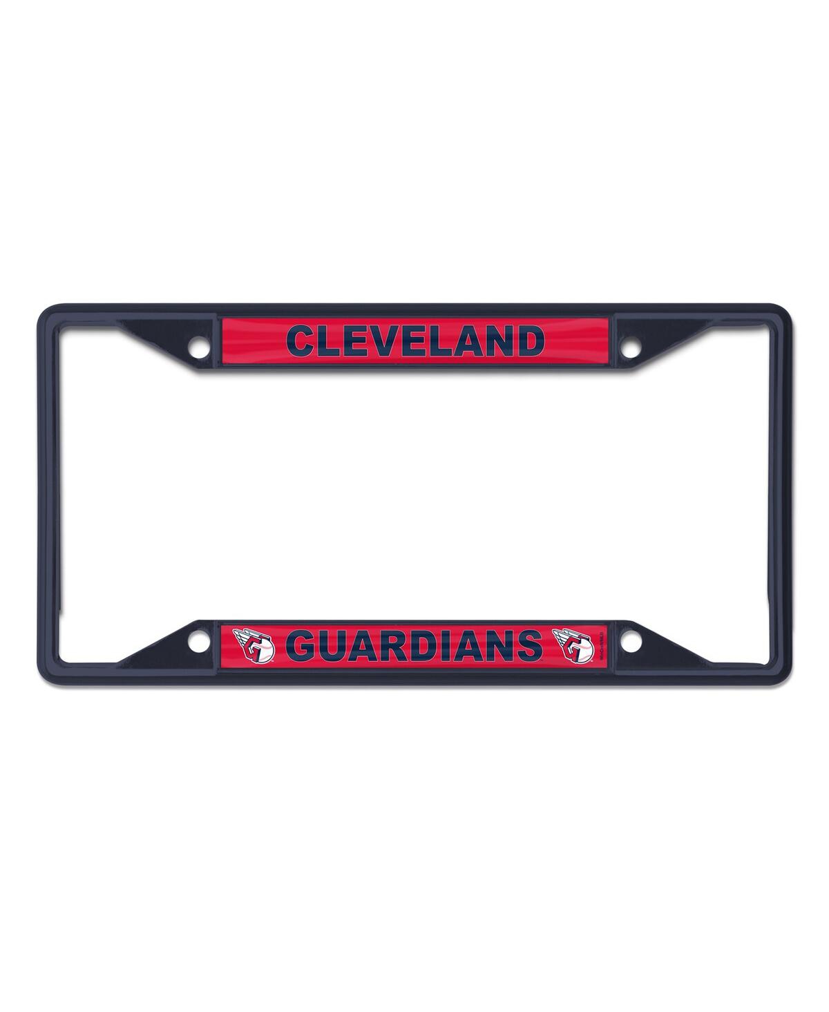 Wincraft Cleveland Guardians Chrome Color License Plate Frame In Navy