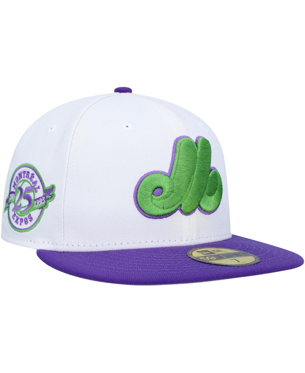 New Era White Montreal Expos 25th Anniversary Side Patch 59fifty Fitted Hat In White
