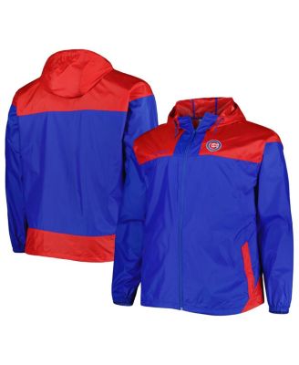 Men's Royal Chicago Cubs Flash Forward Challenger Big and Tall Omni-Shade Full-Zip Windbreaker