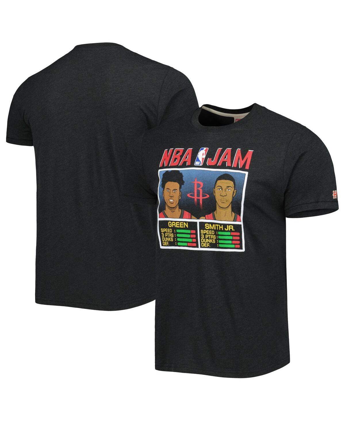 Shop Homage Men's  Jalen Green And Jabari Smith Jr. Charcoal Houston Rockets Nba Jam Tri-blend T-shirt