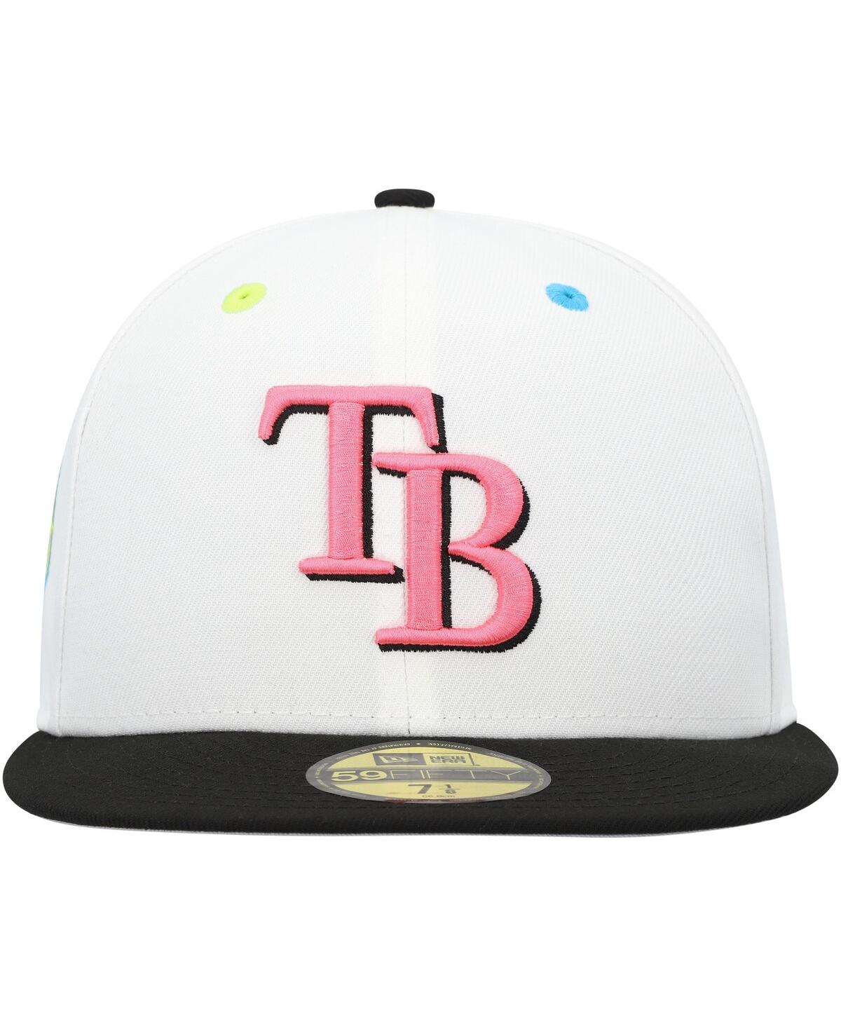 Men's New EraTampa Bay Rays Neon Eye 59FIFTY Fitted Hat - White, Black
